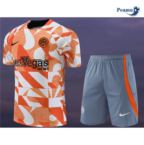 Peamu - Maillot foot Kit Entrainement Inter Milan + Shorts rouge 2024-2025 Chinois