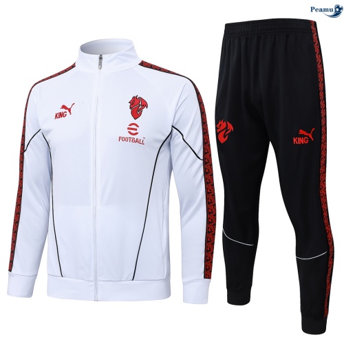 Veste Survetement AC Milan Blanc 2026-2027 Soldes