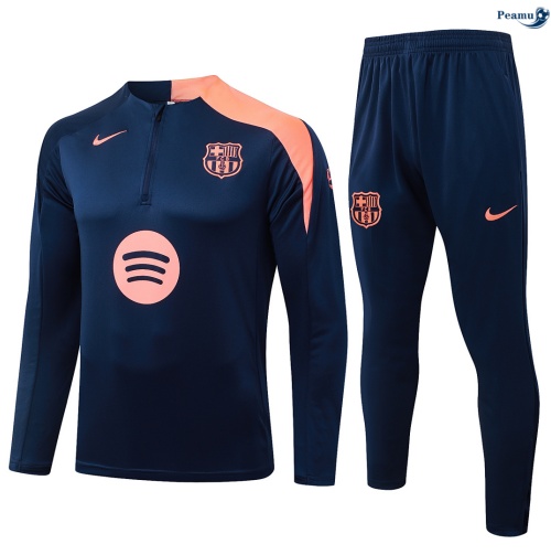 Survetement Barcelone Enfant Bleu Marine 2026-2027 Grossiste