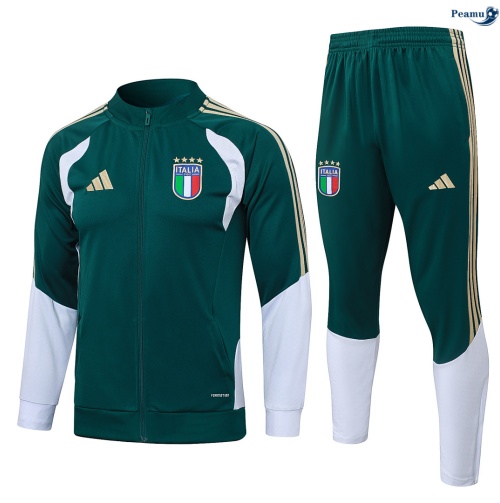 Veste Survetement Italie Enfant vert noirâtre 2026-2027 Original