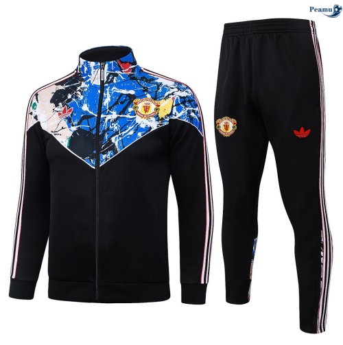 Veste Survetement Manchester United Enfant Noir 2026-2027 Grossiste
