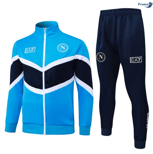 Veste Survetement Naples Enfant Bleu 2026-2027 Soldes