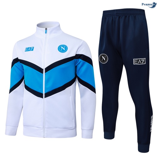Veste Survetement Naples Blanc 2026-2027 Grossiste