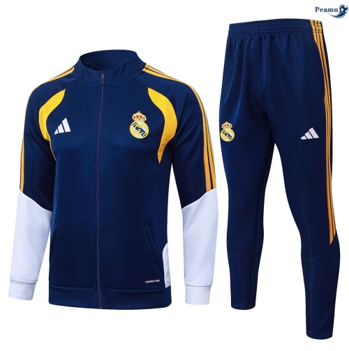 Veste Survetement Real Madrid Bleu Marine/Blanc 2026-2027 Officiel
