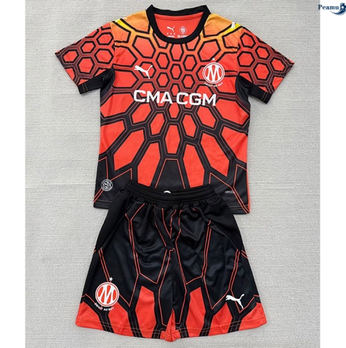 Maillot foot Marseille Enfant Gardien De But Orange 2026-2027