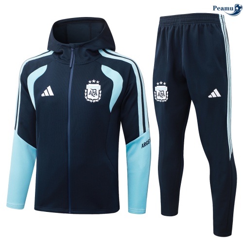 Veste Survetement foot Argentine à capuche Bleu Marine 2026-2027