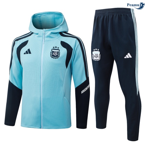 Veste Survetement foot Argentine à capuche Bleu 2026-2027