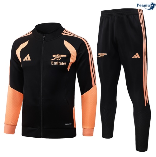 Veste Survetement foot Arsenal Noir/Orange 2026-2027