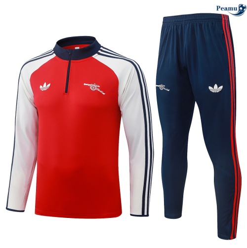 Survetement foot Arsenal Rouge/blanc cassé 2026-2027