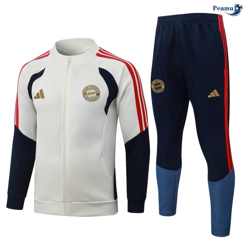 Veste Survetement foot Bayern Munich blanc cassé 2026-2027