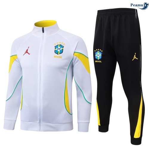 Veste Survetement foot Brésil Blanc 2026-2027