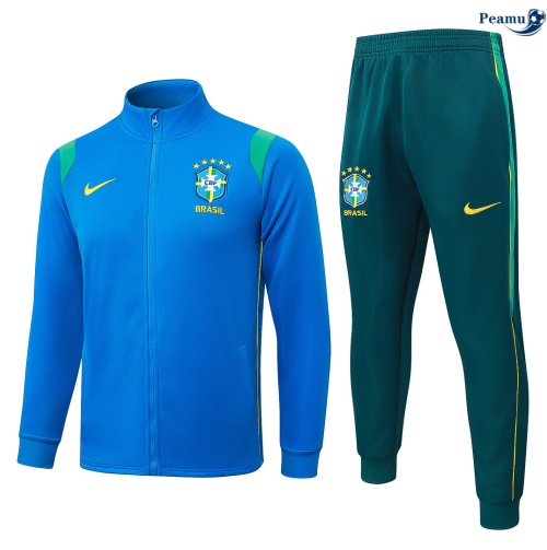 Veste Survetement foot Brésil Bleu 2026-2027