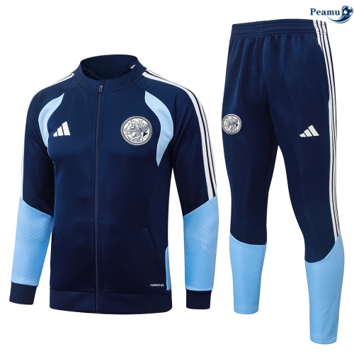 Veste Survetement foot Ajax Enfant Bleu Marine 2026-2027