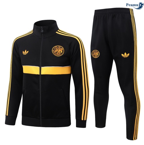 Veste Survetement foot Ajax Enfant Noir 2026-2027