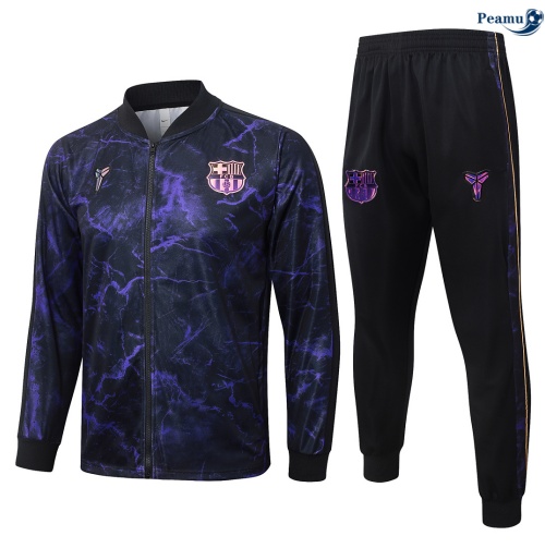 Veste Survetement foot Barcelone Enfant Noir Violet 2026-2027