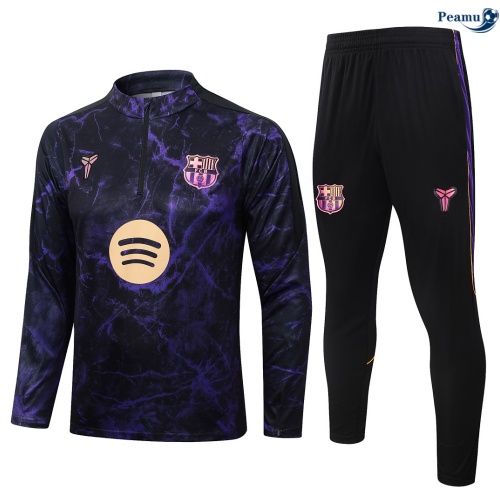 Survetement foot Barcelone Enfant Noir Violet 2026-2027