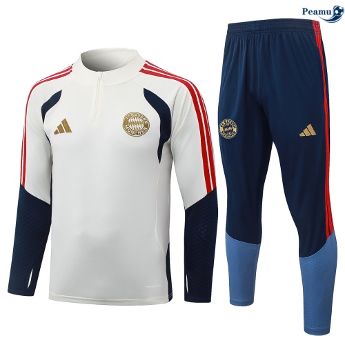 Survetement foot Bayern Munich Enfant blanc cassé 2026-2027