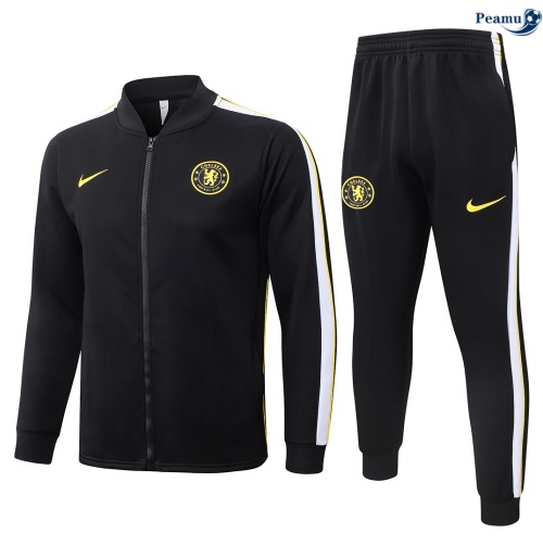 Veste Survetement foot Chelsea Enfant Noir 2026-2027