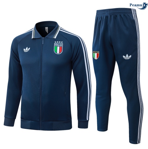 Veste Survetement foot Italie Enfant Bleu Marine 2026-2027
