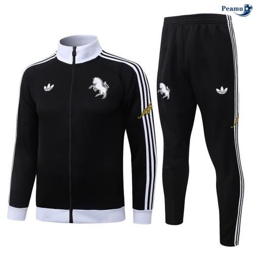 Veste Survetement foot Juventus Enfant Noir/Gris 2026-2027