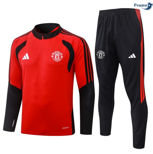 Survetement foot Manchester United Enfant Rouge 2026-2027