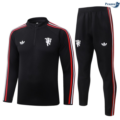 Survetement foot Manchester United Enfant Noir 2026-2027