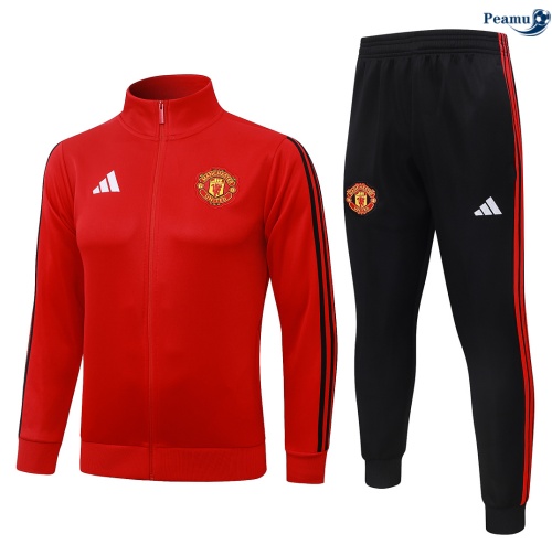 Veste Survetement foot Manchester United Enfant Rouge 2026-2027