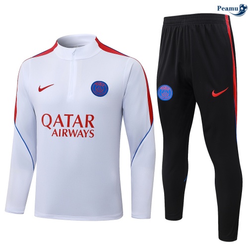Survetement foot PSG Enfant Blanc/Rouge 2026-2027