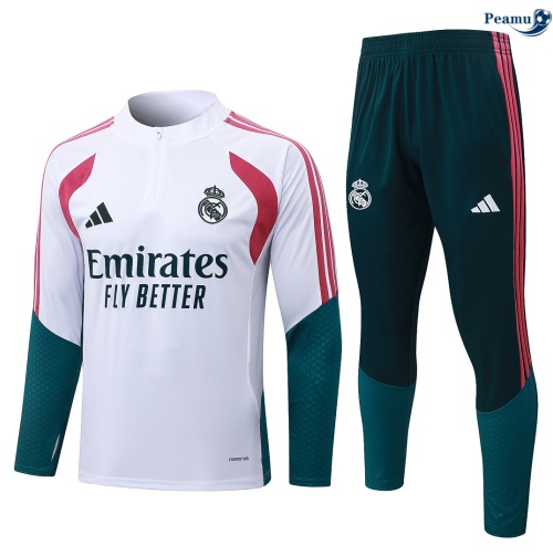 Survetement foot Real Madrid Enfant Blanc/Rose 2026-2027