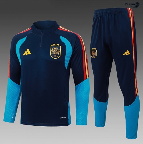 Survetement foot Espagne Bleu Marine 2 étoiles 2026-2027