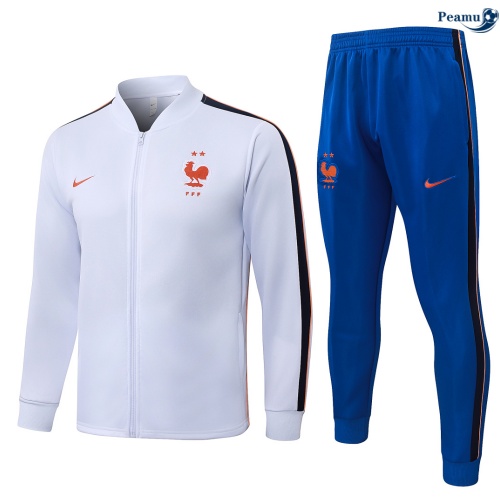 Veste Survetement foot France Blanc 2026-2027
