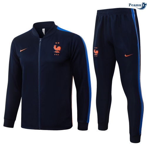 Veste Survetement foot France Bleu Marine 2026-2027