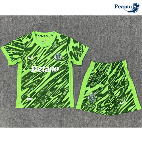 Maillot foot Sporting CP Enfant Gardien De But Vert 2025-2026