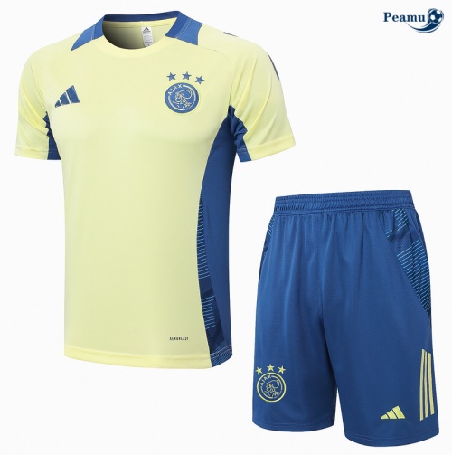 Kit Entrainement Ajax + Shorts jaune clair 2024