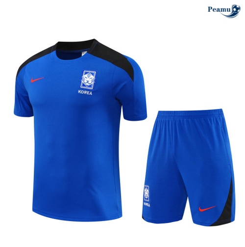 Kit Entrainement Corée + Shorts Bleu 2024