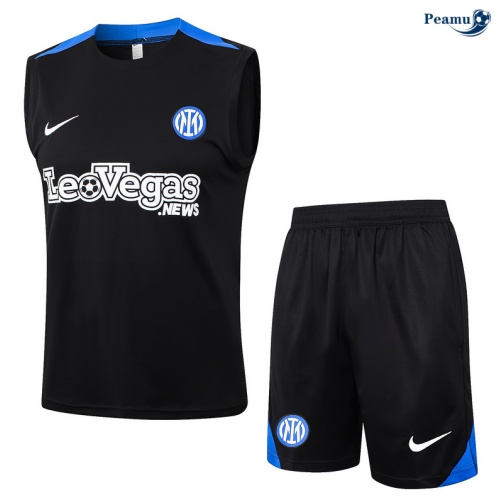 Kit Entrainement Inter Milan Debardeur + Shorts noir 2024