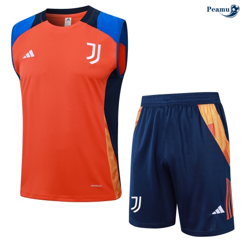 Kit Entrainement Juventus Debardeur + Shorts Orange 2024