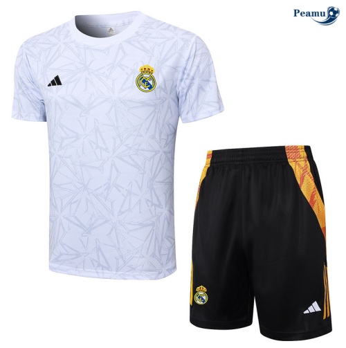 Kit Entrainement Real Madrid + Shorts Blanc 2024