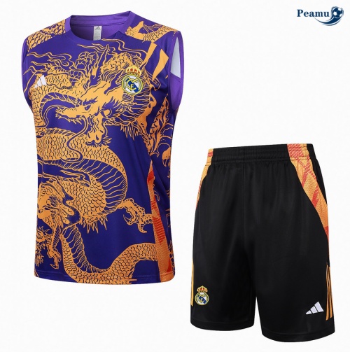 Kit Entrainement Real Madrid Debardeur + Shorts Violet 2024