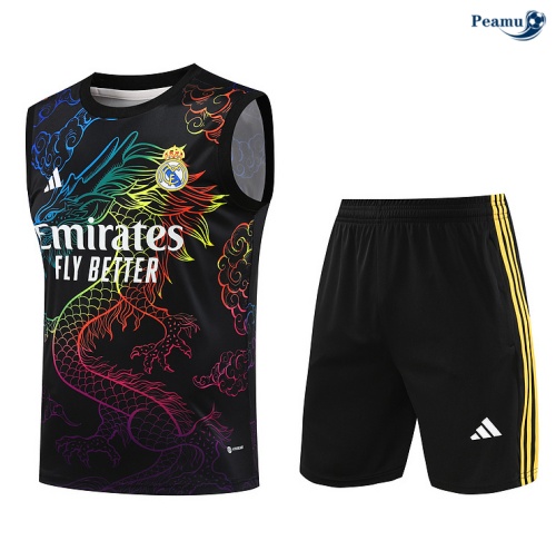 Kit Entrainement Real Madrid Debardeur + Shorts noir 2024