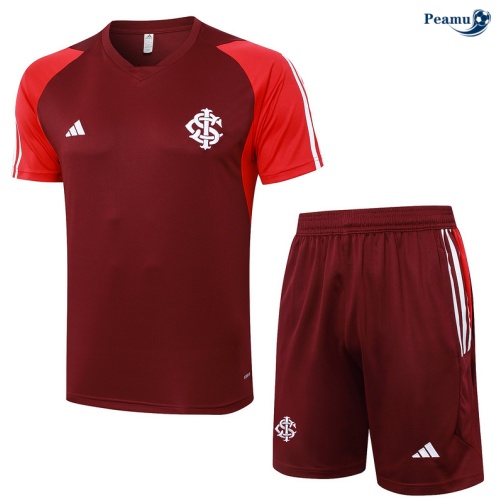 Kit Entrainement SC Internacional + Shorts rouge bordeaux 2024