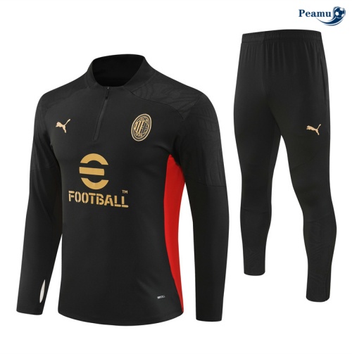 Survetement AC Milan Enfant noir 2024