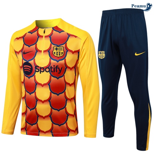 Survetement Barcelone Enfant jaune 2024