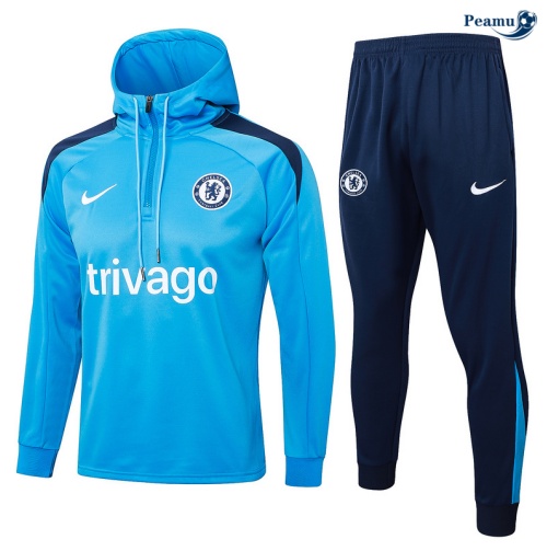 Survetement Chelsea à capuche Bleu 2024