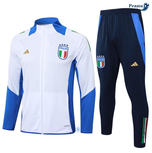 Veste Survetement Italie Enfant Blanc 2024