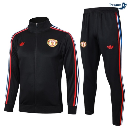 Veste Survetement Manchester United Enfant noir 2024
