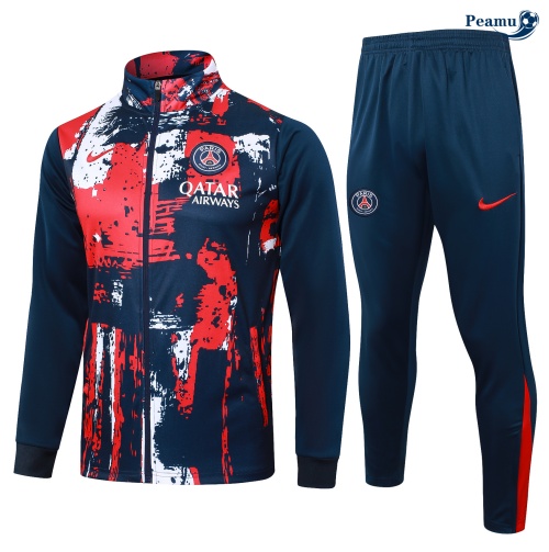 Veste Survetement Paris PSG Enfant Bleu 2024