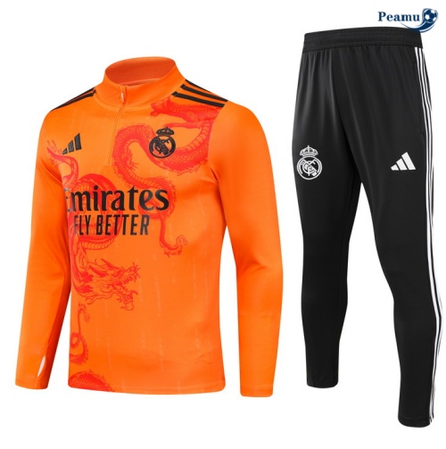 Survetement Real Madrid édition spéciale Orange 2024