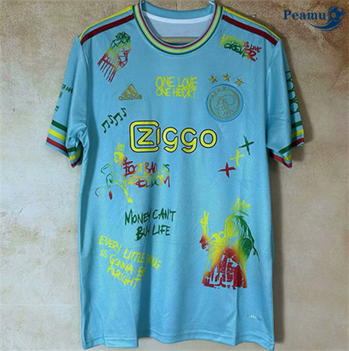 Maillot foot AFC Ajax light Bleu graffiti board 2025-2026