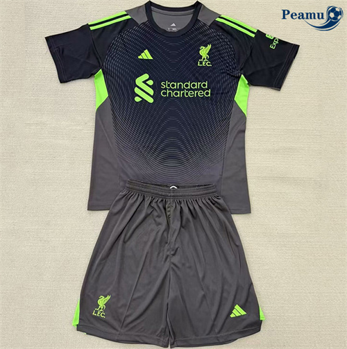 Maillot foot Liverpool Enfant Gardien De But Noir 2025-2026
